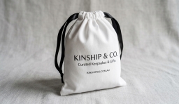 Small Basic Cotton Drawstring Pouch