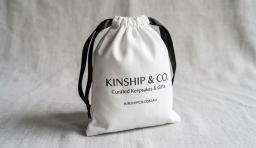Small Basic Cotton Drawstring Pouch
