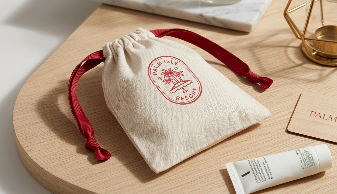 Small Basic Cotton Drawstring Pouch