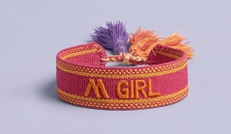 Woven Letters Embroidery Tassel Bracelet