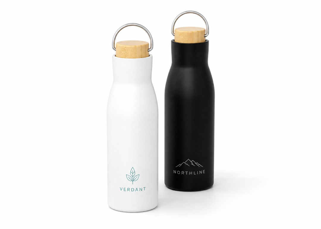 450ml OPPA Double Wall Stainless Steel with Bamboo Cap Handle