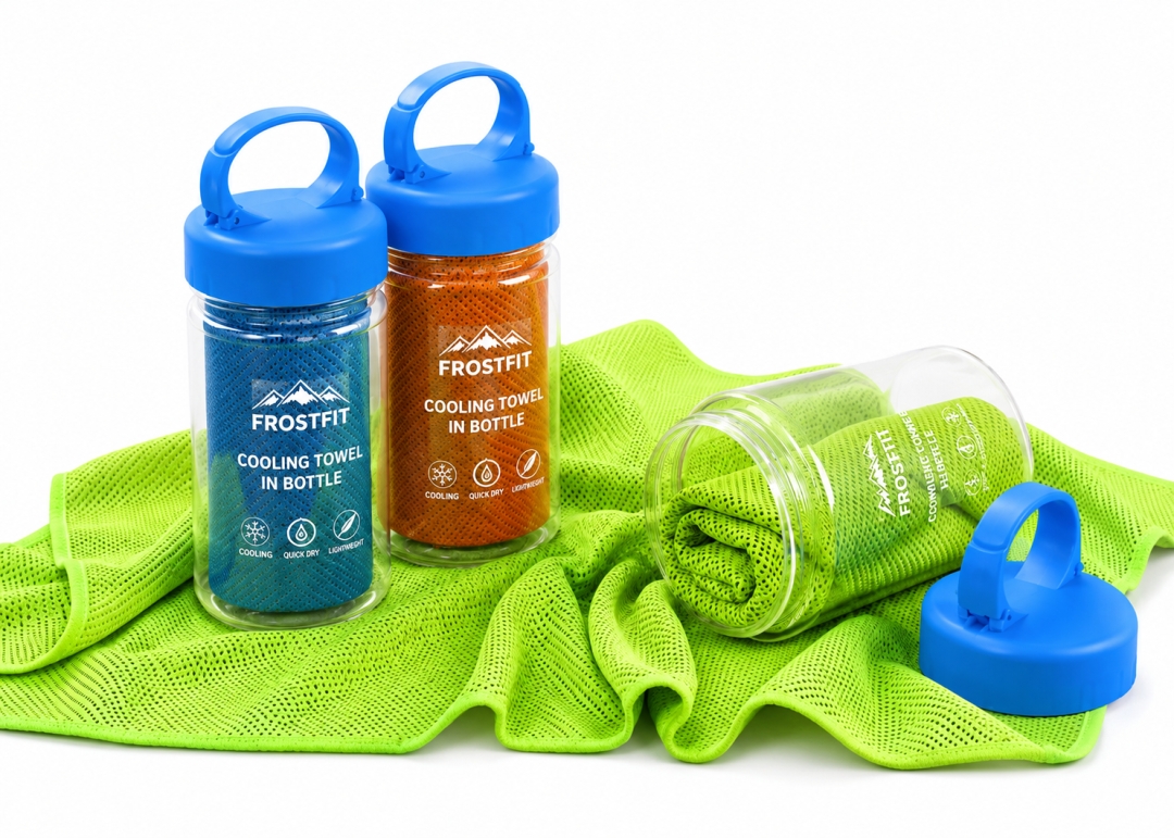 Custom Cooling Towel in Bottle